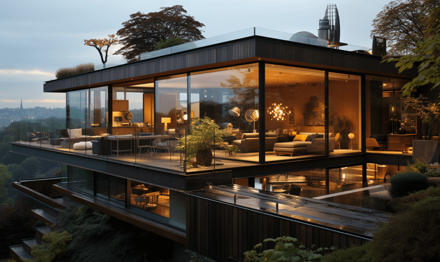house extension with a view to central london