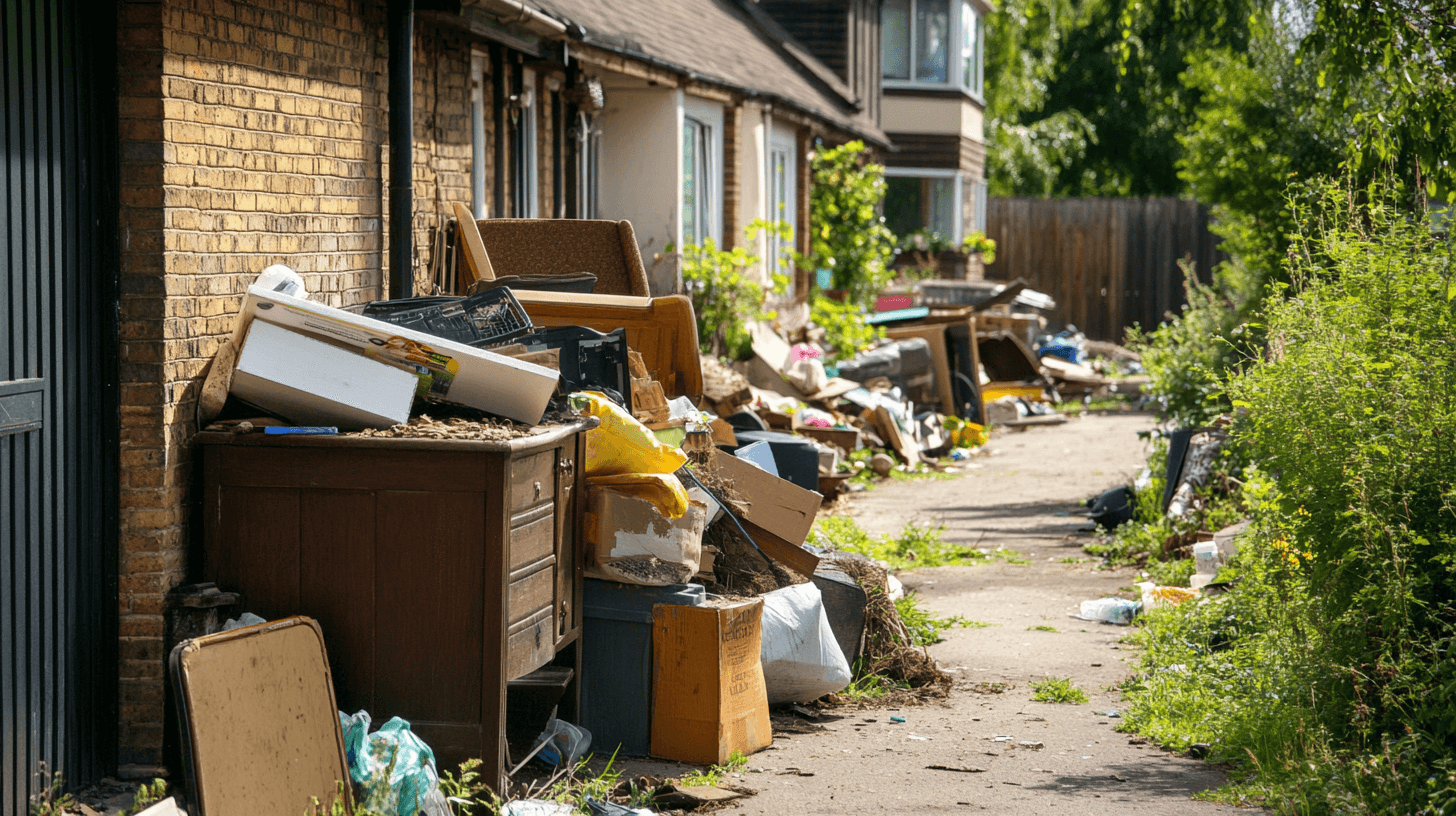 A house clutter removal process handled by house clearance builder in London.