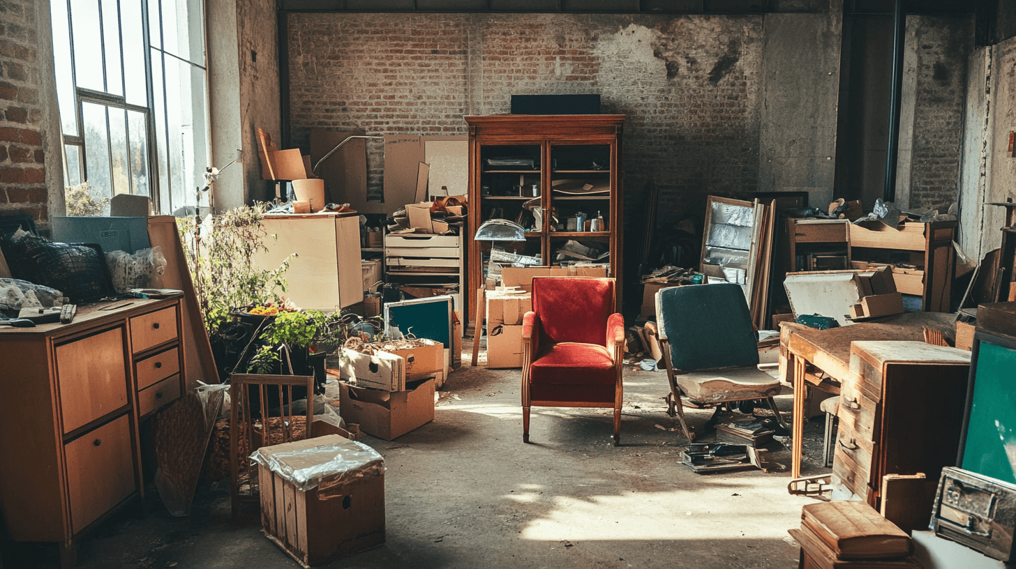A house clutter removal process handled by house clearance builder in London.
